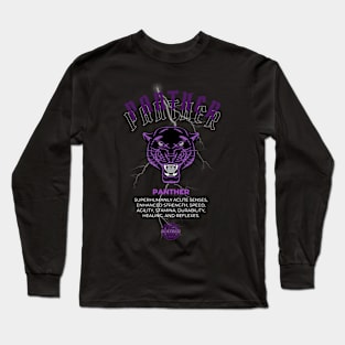 Rave Merch - Panther Portrait - The Ravers Purple Collection Long Sleeve T-Shirt